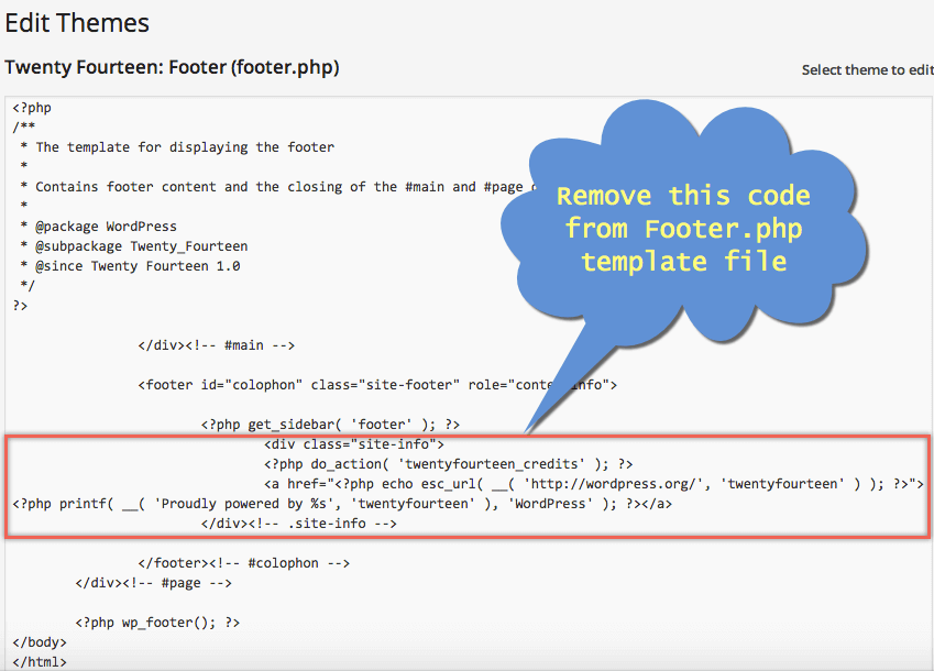remove powered by wordpress image 2