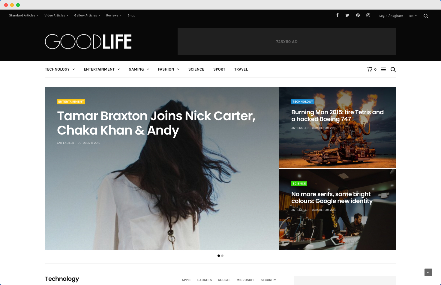 goodlife theme demo