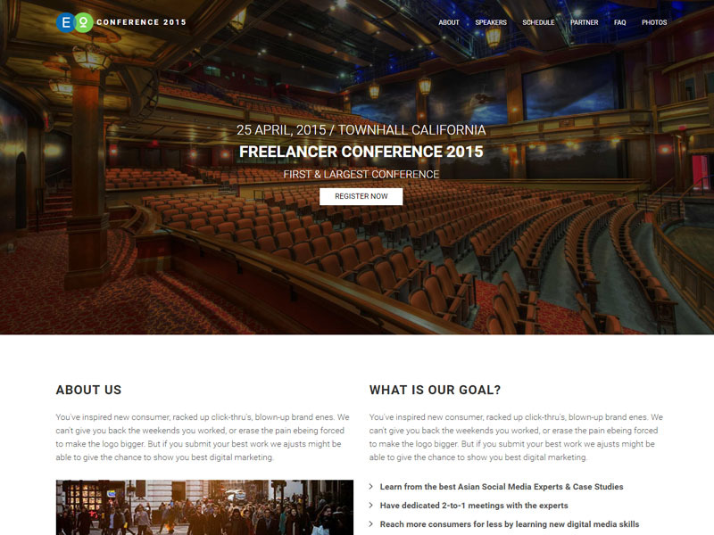 15 best free event website templates of the year event management website