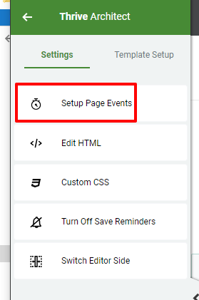 create page event