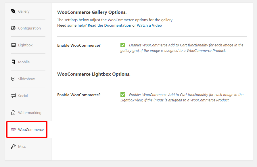 Envira Gallery WooCommerce integration