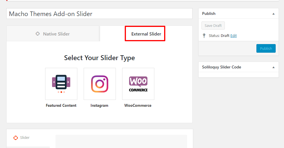 Dynamic slider sources