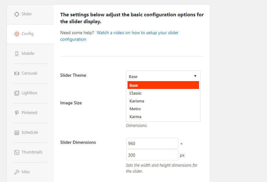 Slider themes