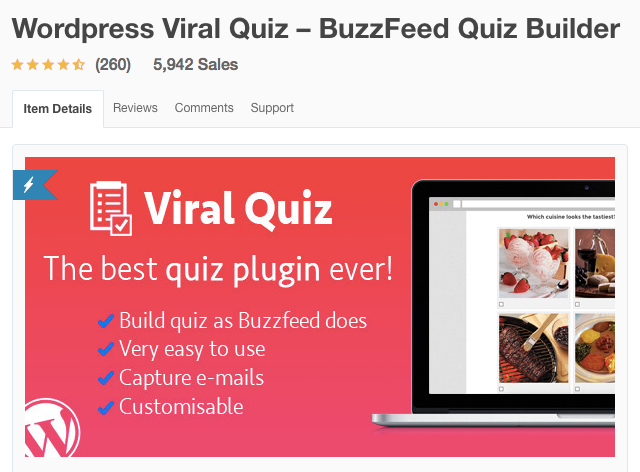 WordPress Viral Quiz- BuzzFeed Quiz Builder