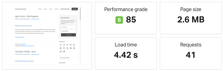 genesis speed test