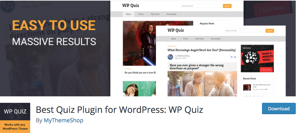 WP QUiz plugin by mythemeshop